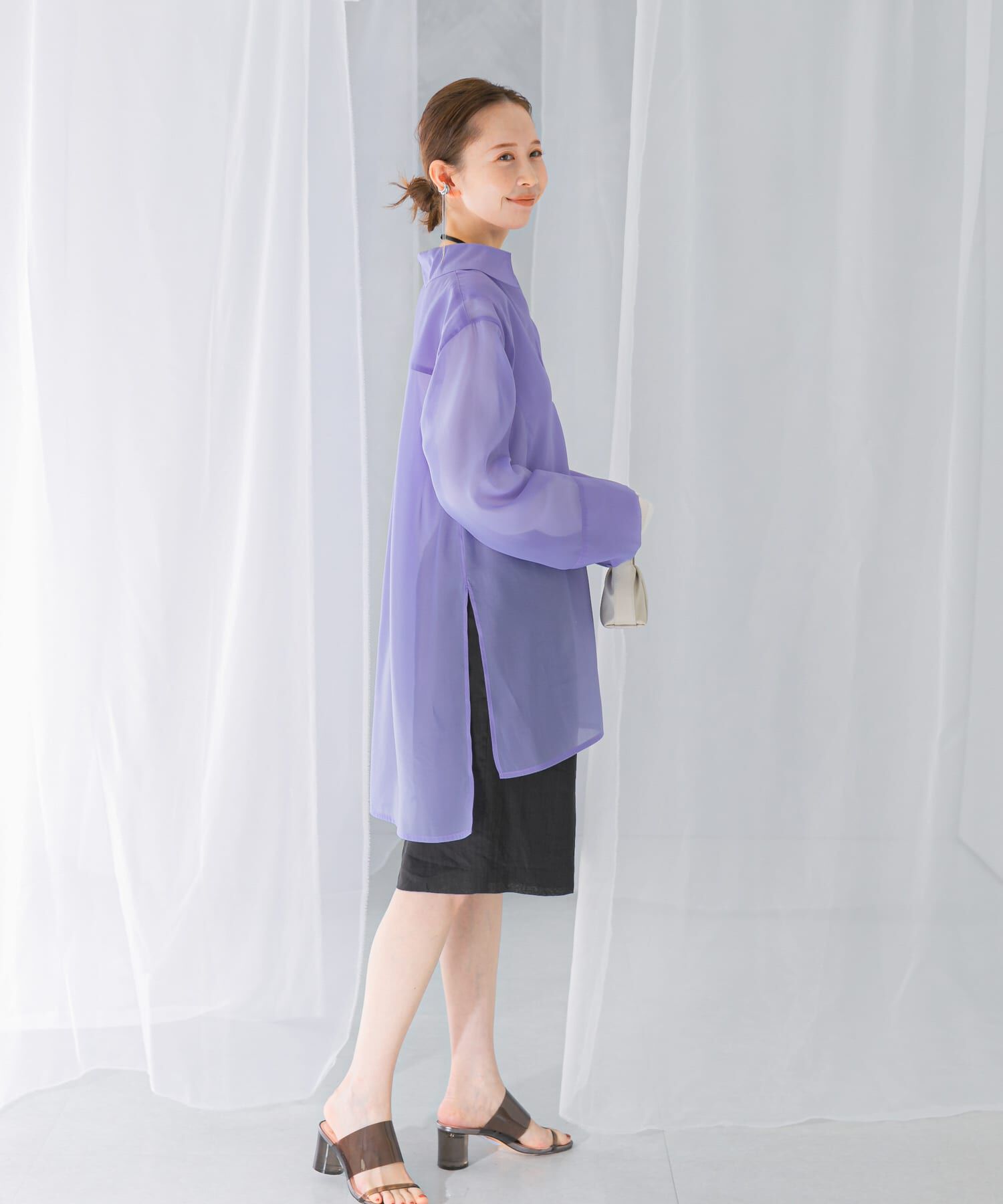 URBAN RESEARCH ROSSO「シアースキッパーロングシャツ」|シャツ・ブラウス|