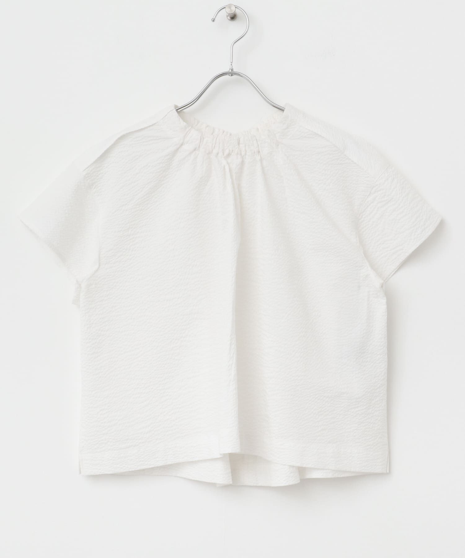 URBAN RESEARCH ROSSO「シアサッカーショートギャザーブラウス」|シャツ・ブラウス|