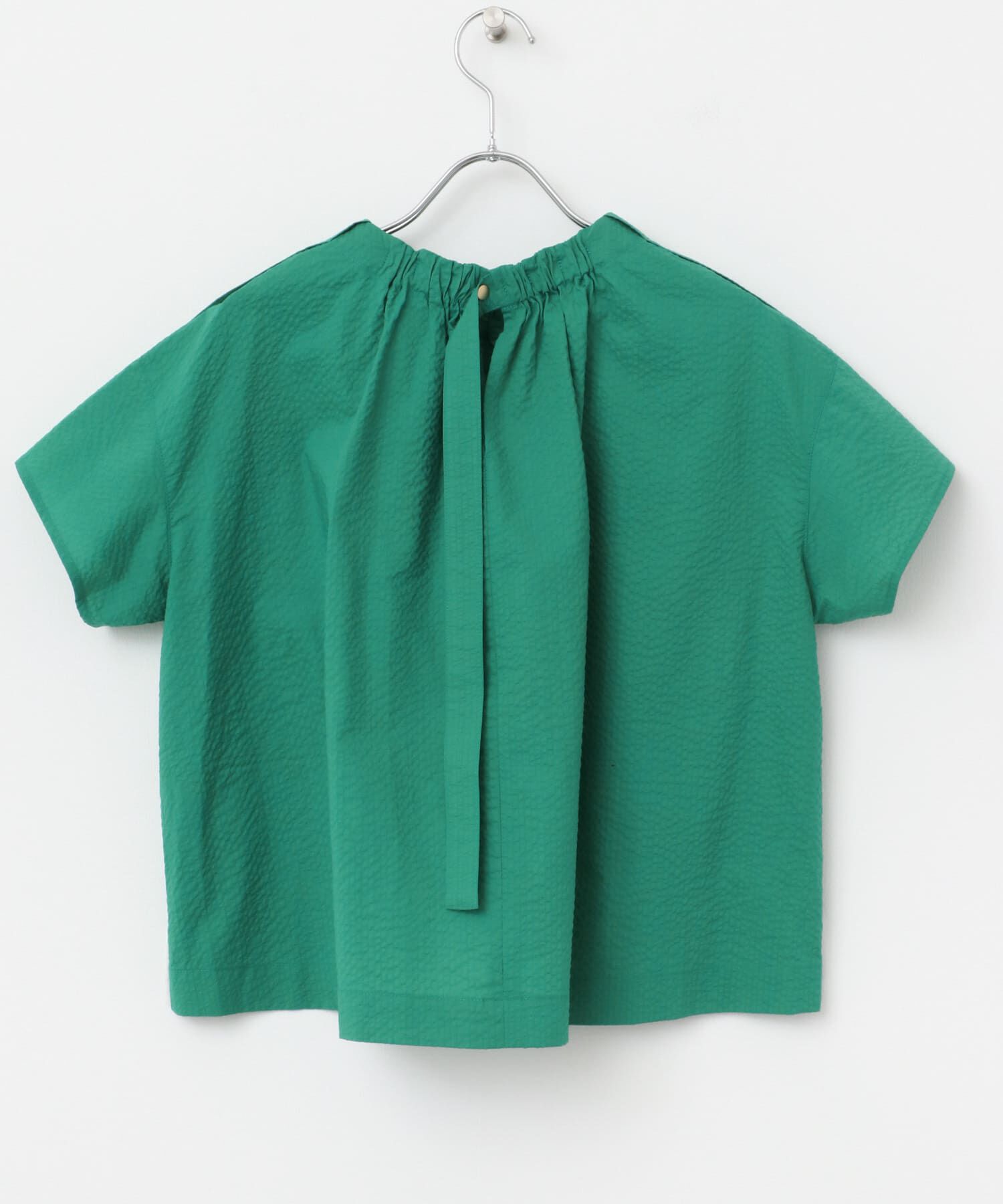 URBAN RESEARCH ROSSO「シアサッカーショートギャザーブラウス」|シャツ・ブラウス|