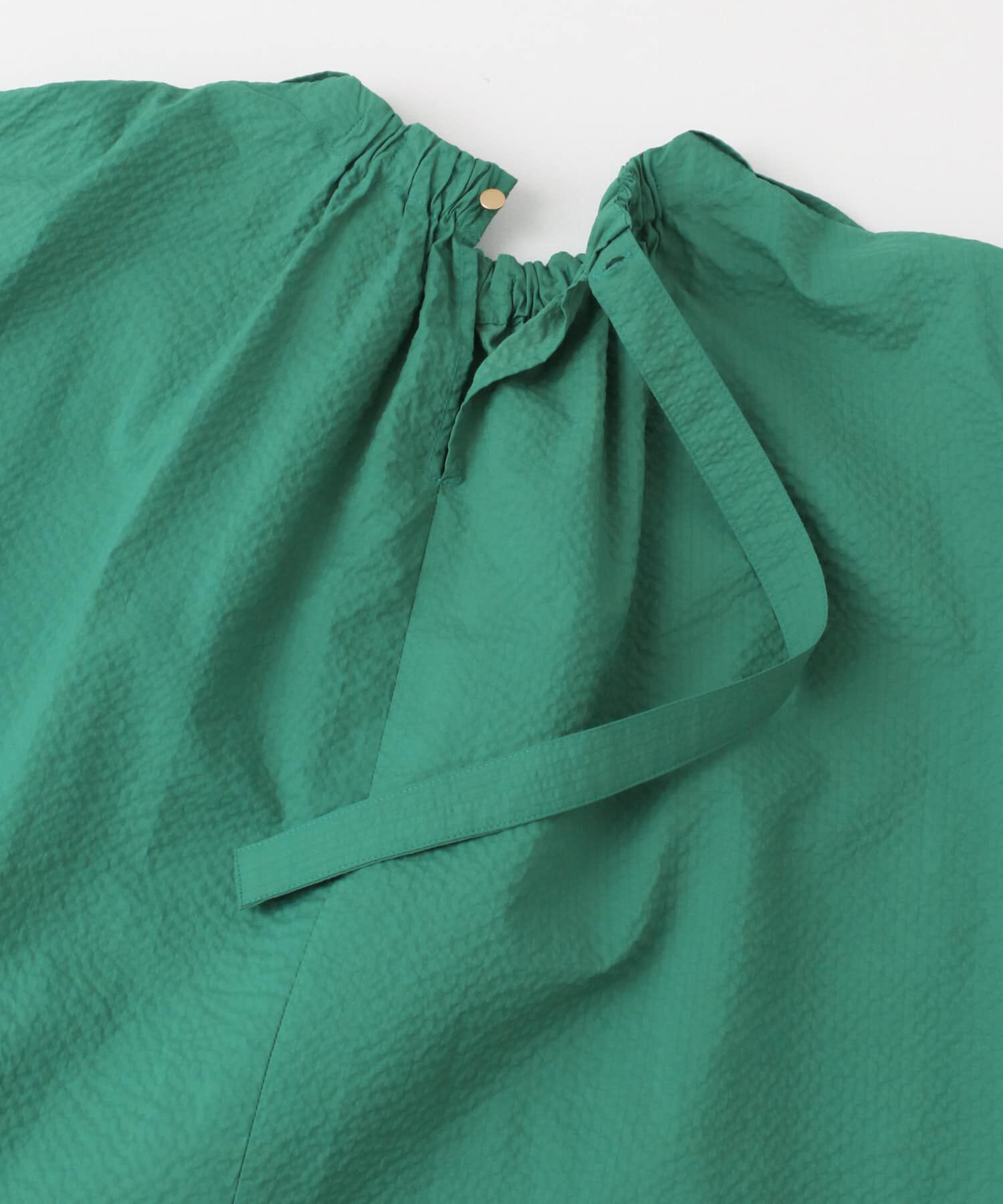 URBAN RESEARCH ROSSO「シアサッカーショートギャザーブラウス」|シャツ・ブラウス|