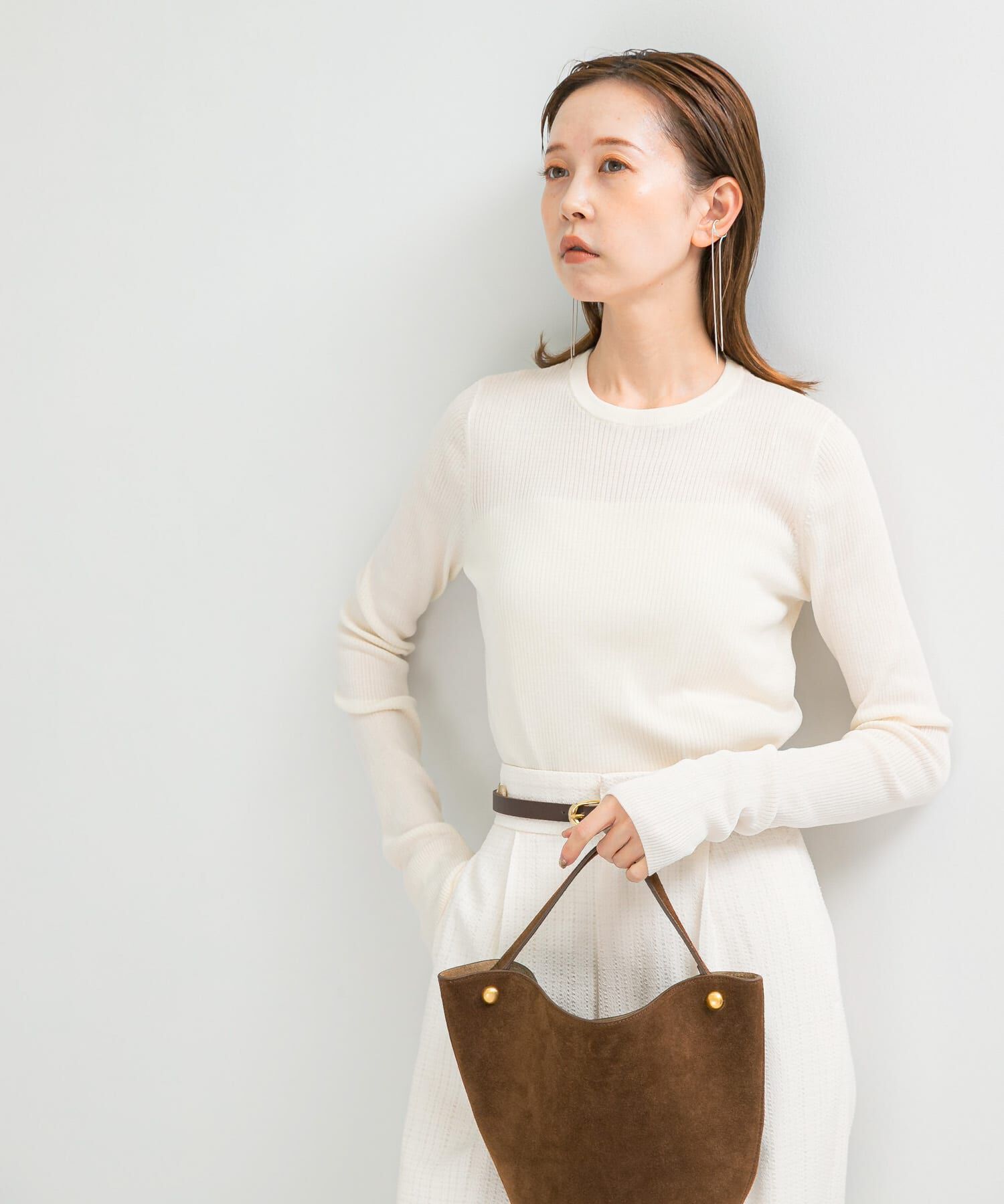 URBAN RESEARCH ROSSO「シルク混リブデザインニット」|ニット・セーター|