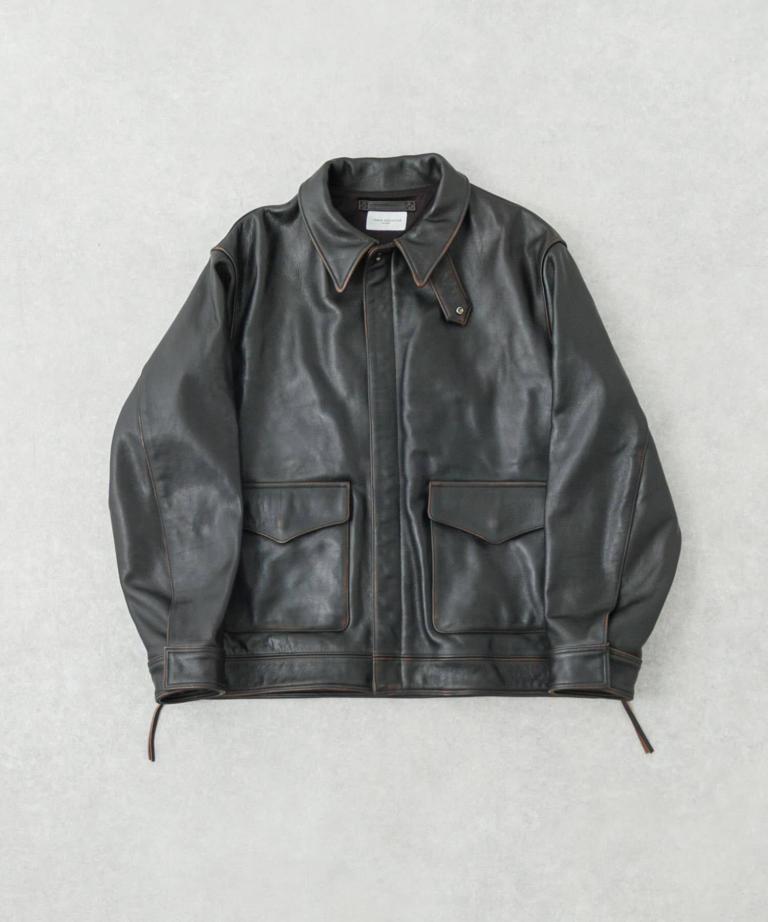URBAN RESEARCH「new basic　COW LEATHER TYPE A-2 JACKET」|その他|ブラウン