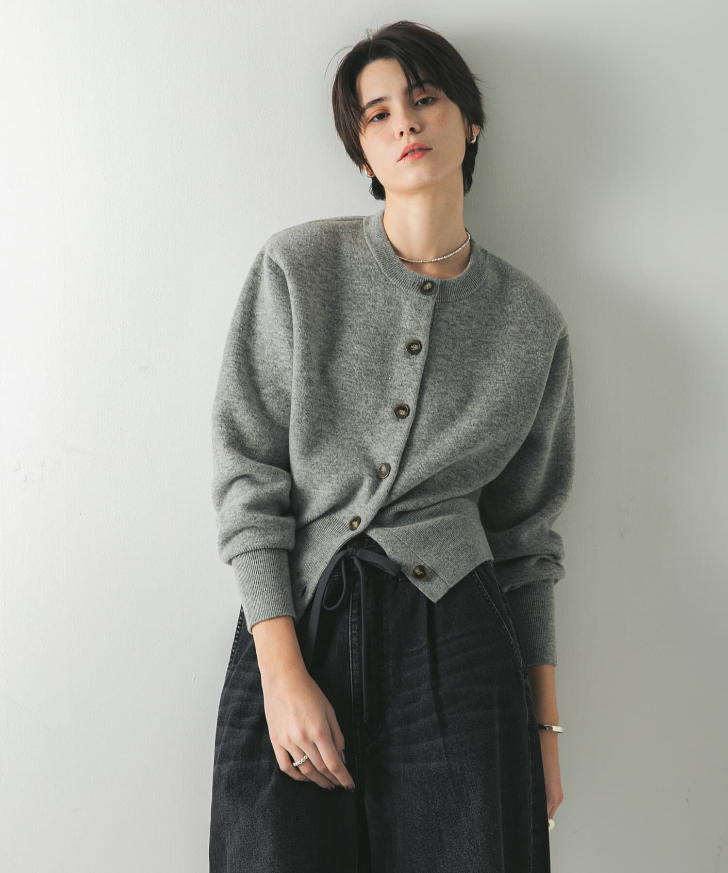 URBAN RESEARCH「ウールカシミヤショルダーパッドカーディガン」|カーディガン|