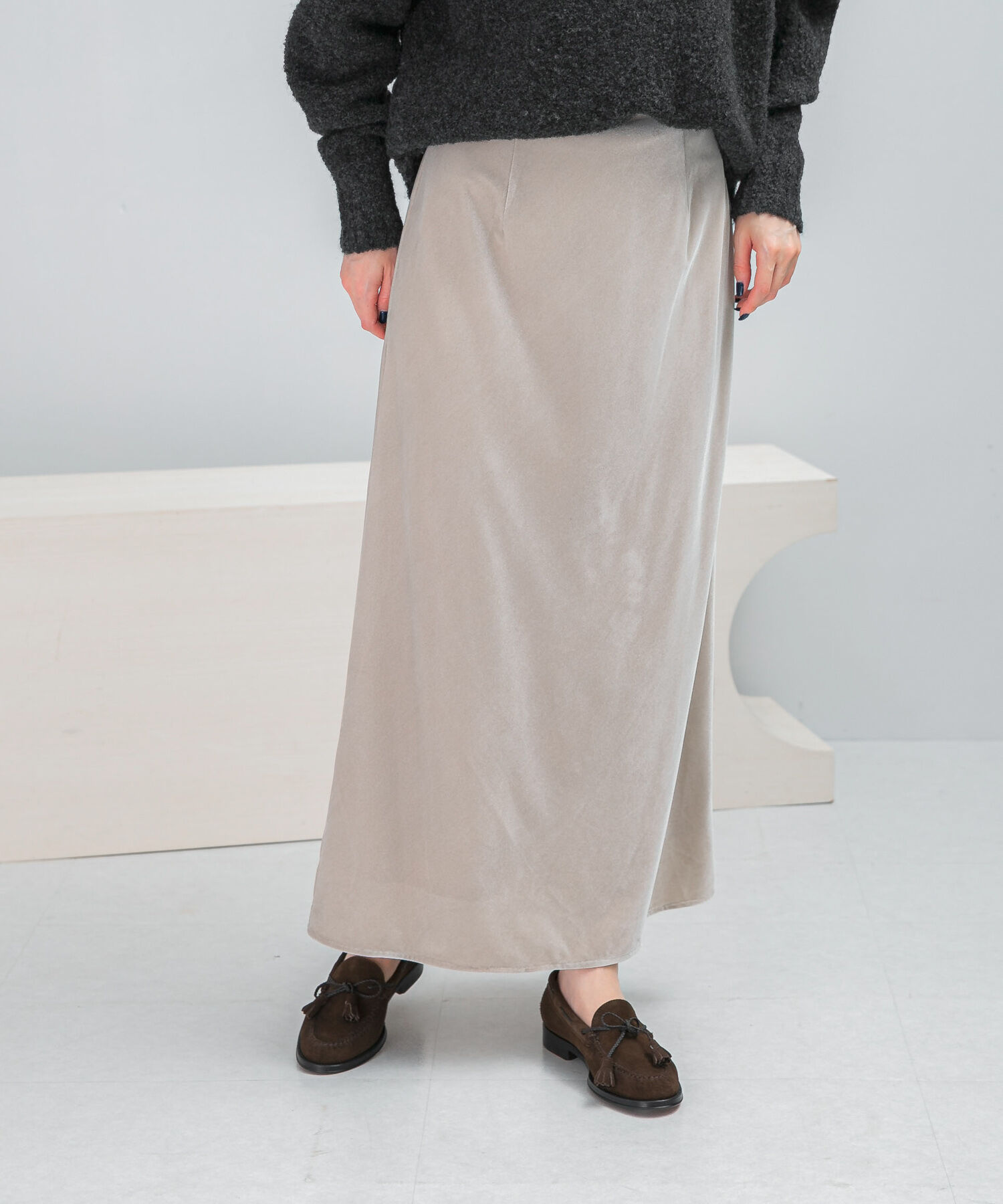 URBAN RESEARCH ROSSO「ベロアロングスカート」|スカート|