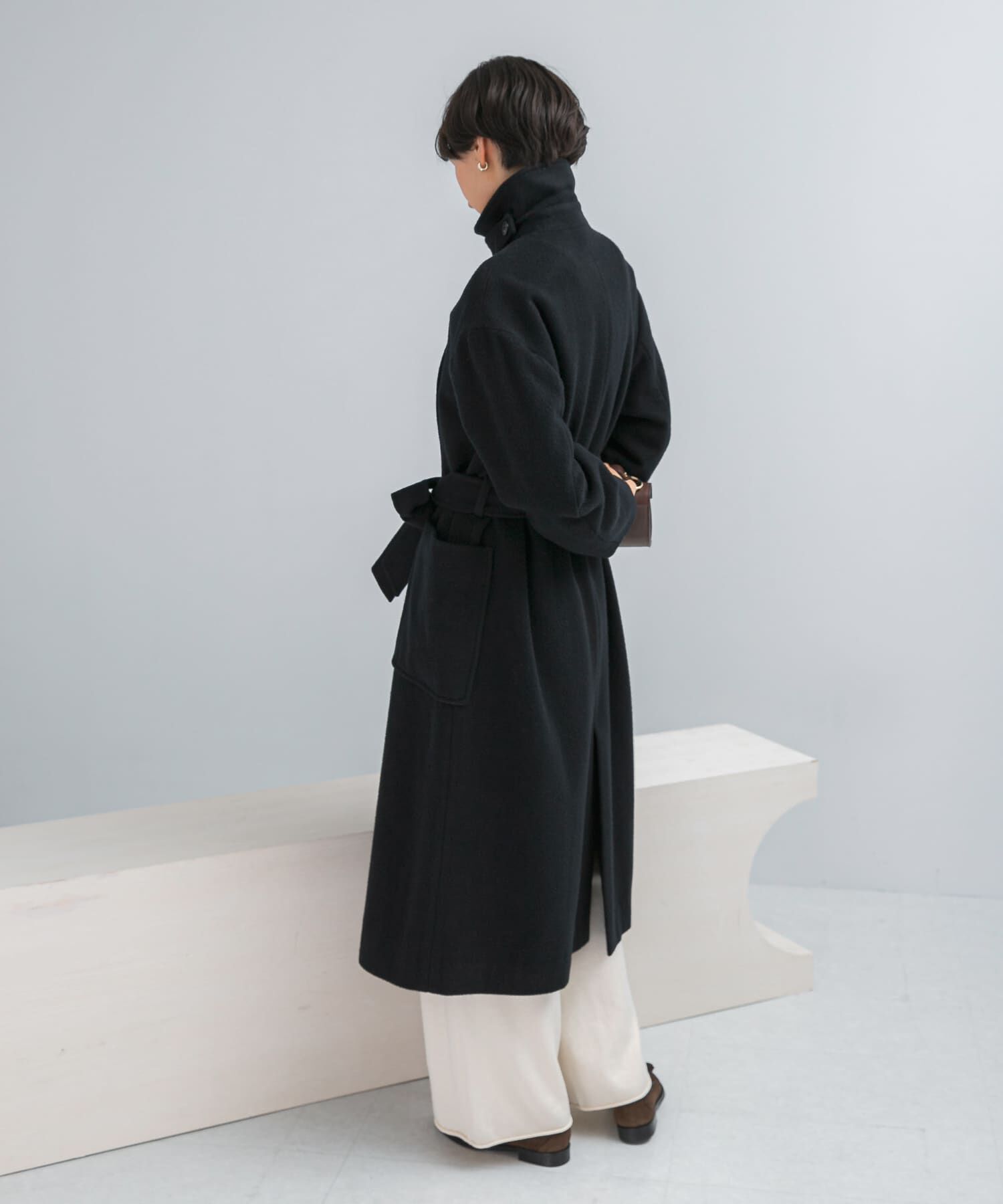 URBAN RESEARCH ROSSO「ウールカシミヤコート」|ノーカラーコート|