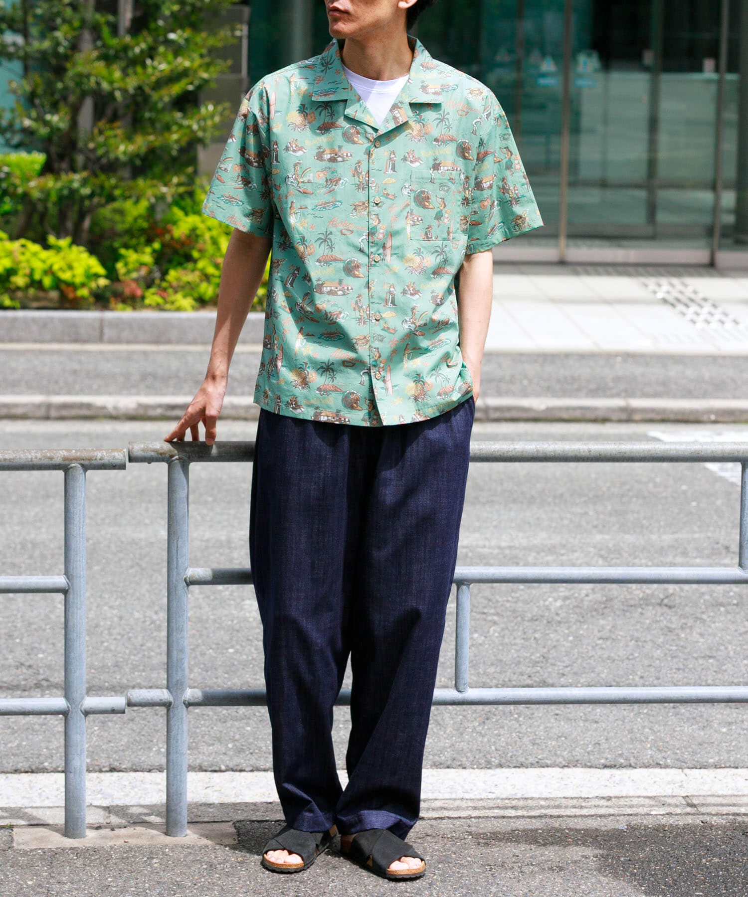 Sonny Label 「デニムライクイージーワイドパンツ」|デニム|