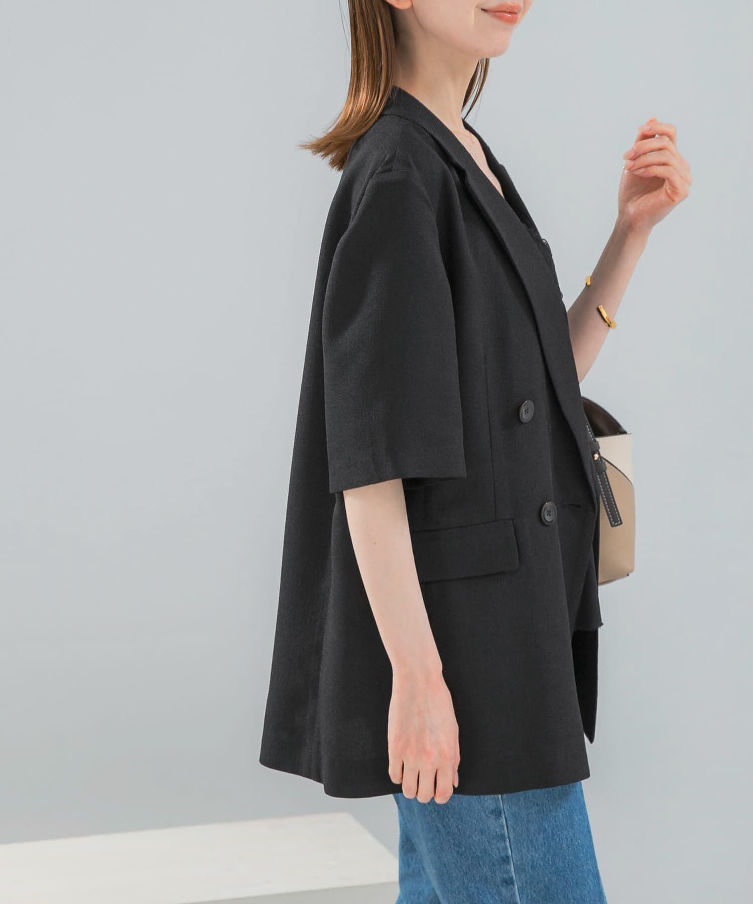 URBAN RESEARCH ROSSO「防シワ リネンライクハーフスリーブジャケット」|その他|