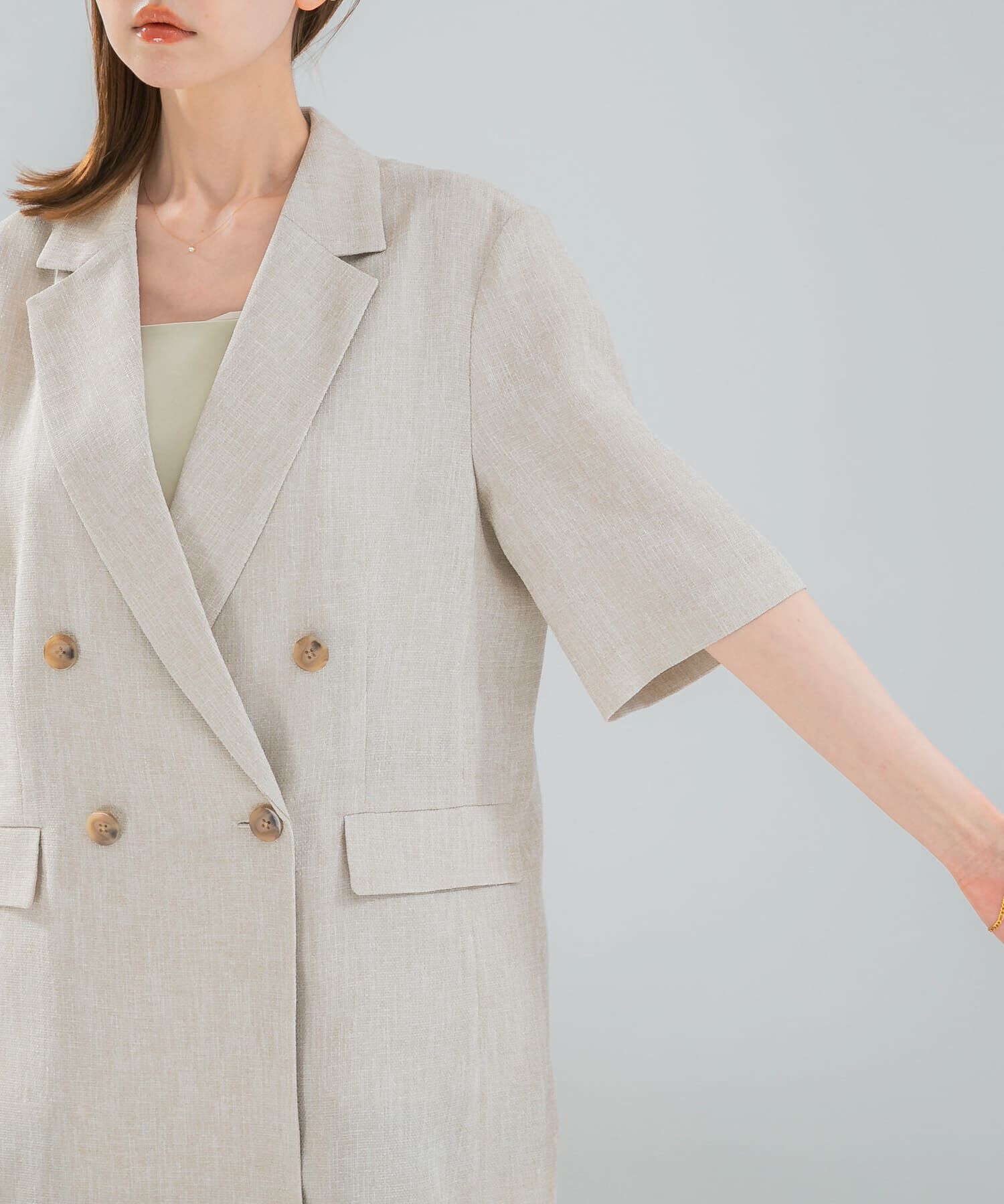 URBAN RESEARCH ROSSO「防シワ リネンライクハーフスリーブジャケット」|その他|