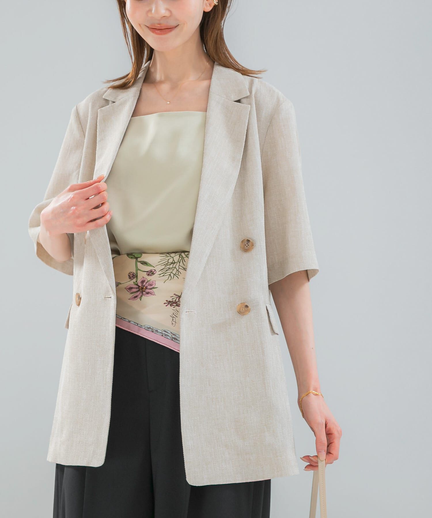 URBAN RESEARCH ROSSO「防シワ リネンライクハーフスリーブジャケット」|その他|