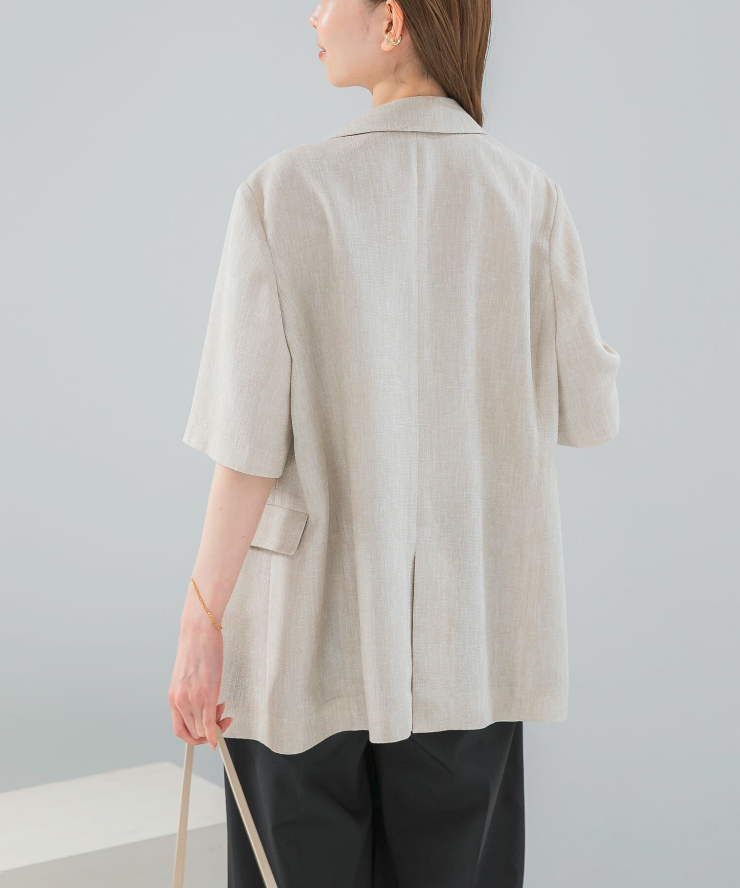 URBAN RESEARCH ROSSO「防シワ リネンライクハーフスリーブジャケット」|その他|