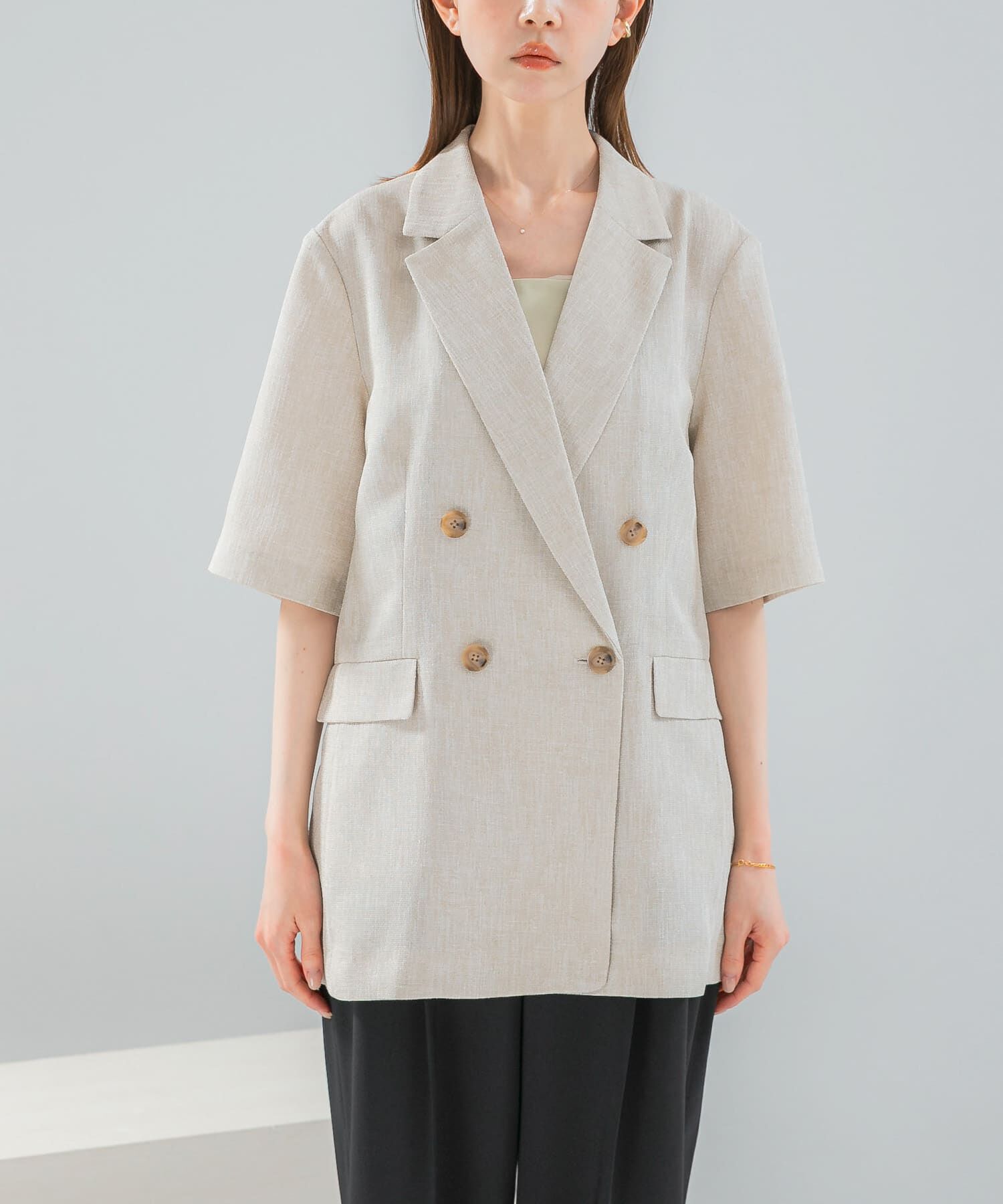 URBAN RESEARCH ROSSO「防シワ リネンライクハーフスリーブジャケット」|その他|