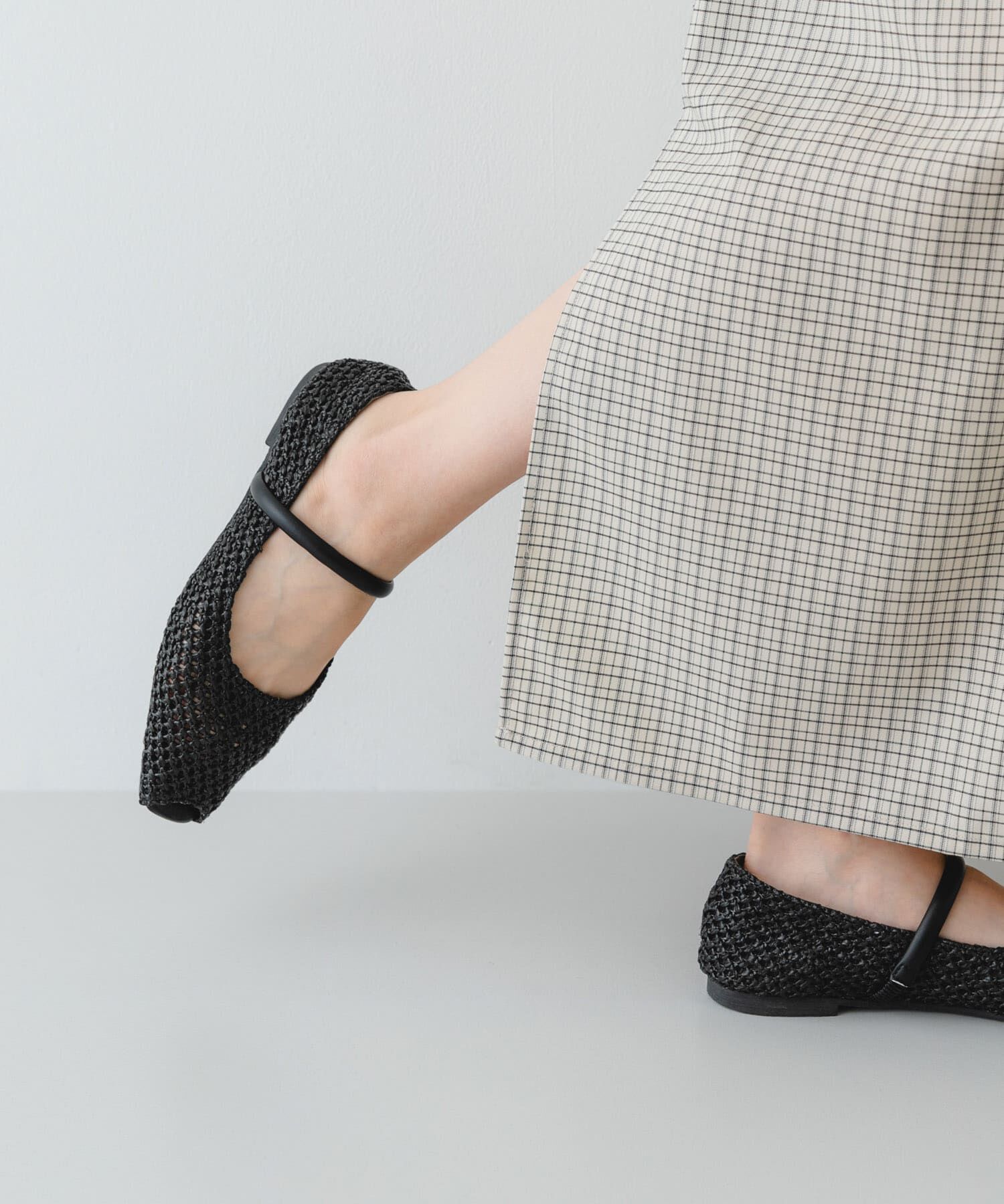 RODE SKO「ピープトゥベルトメッシュフラット」|その他|