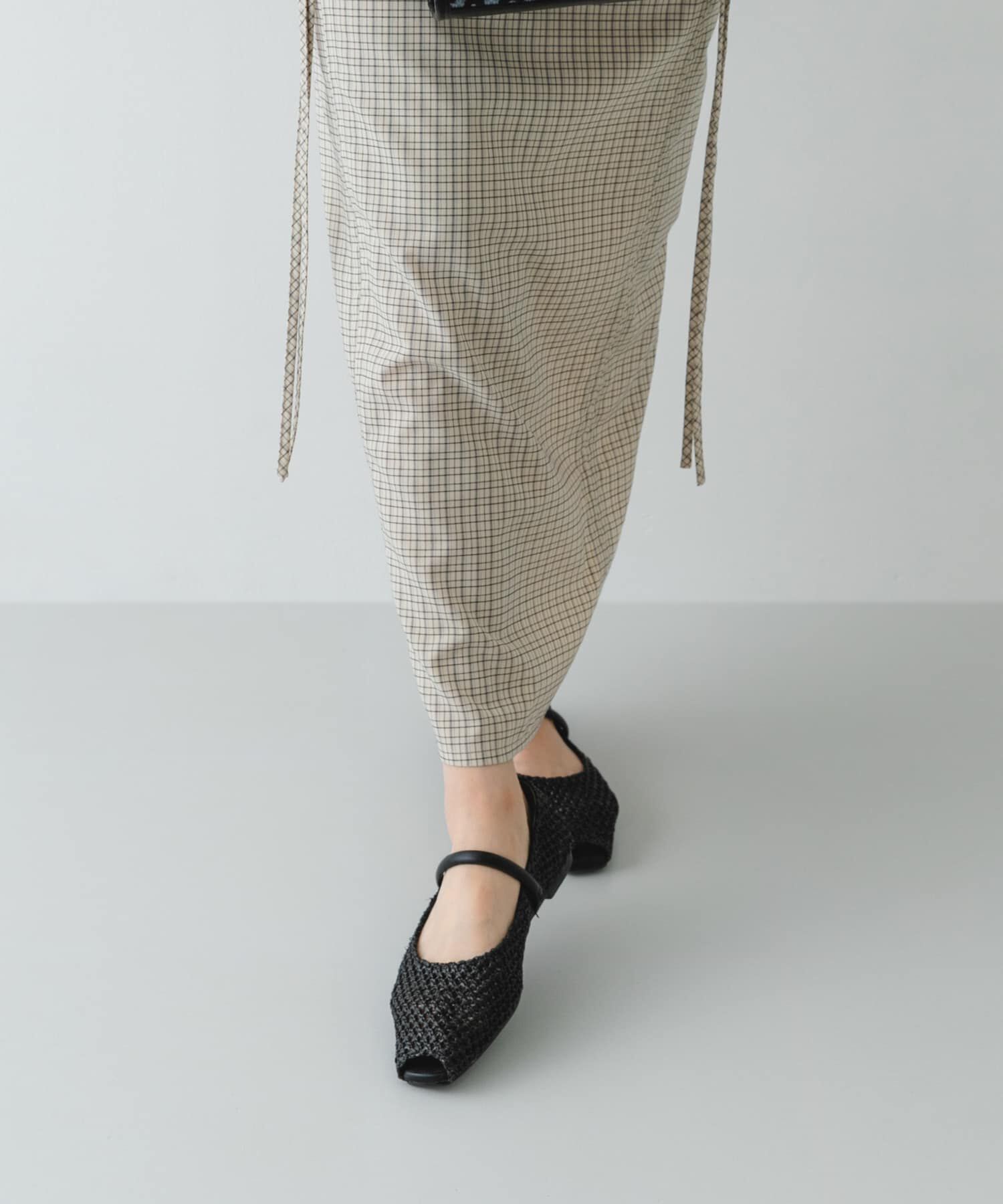 RODE SKO「ピープトゥベルトメッシュフラット」|その他|