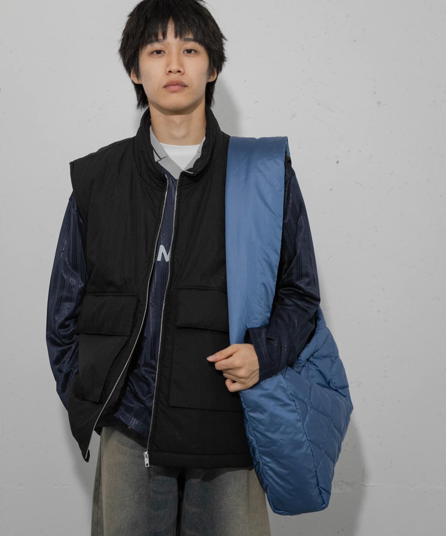 SENSE OF PLACE by URBAN RESEARCH「ダブルポケットトラックベスト」|ダウンベスト・ベスト|ブラック