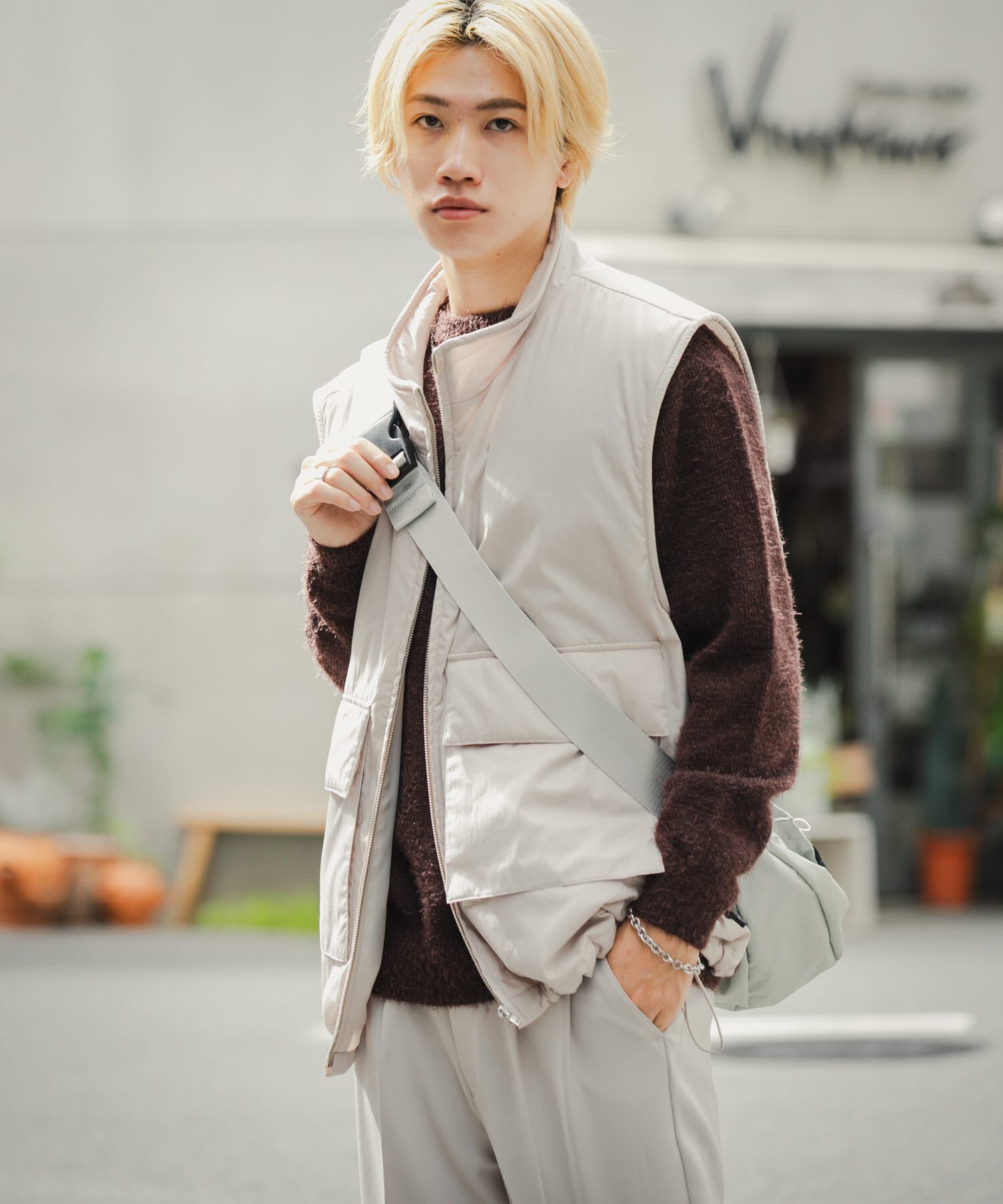 SENSE OF PLACE by URBAN RESEARCH「ダブルポケットトラックベスト」|ダウンベスト・ベスト|