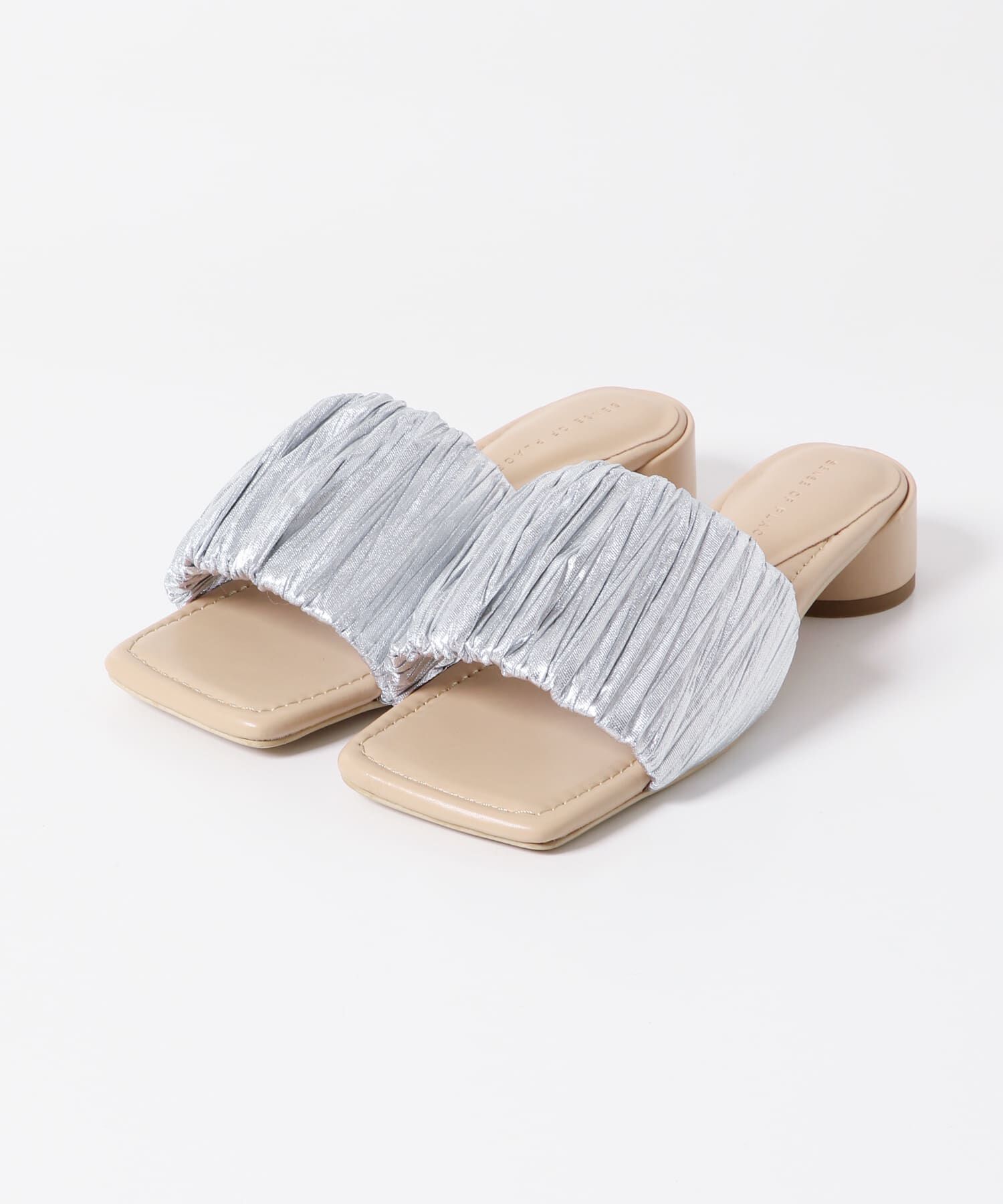 SENSE OF PLACE by URBAN RESEARCH「スクエアトゥメタリックギャザーサンダル」|サンダル|