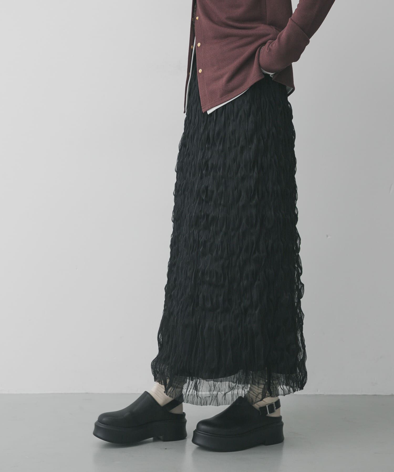 SENSE OF PLACE by URBAN RESEARCH「ウェーブチュールスカート」|スカート|