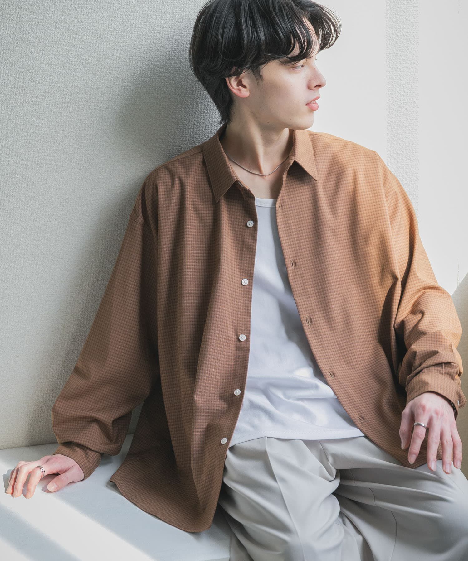 SENSE OF PLACE by URBAN RESEARCH「マイクロチェックレギュラーカラーシャツ」|シャツ・ブラウス|