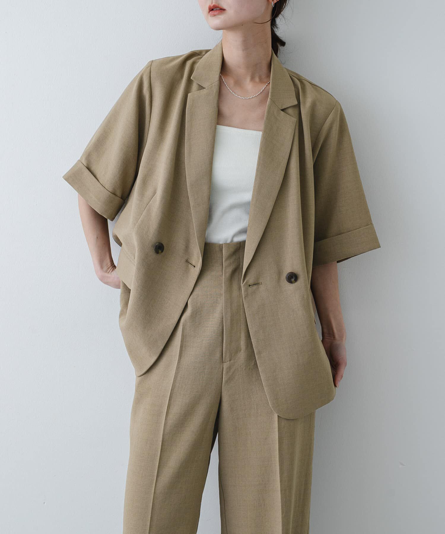 SENSE OF PLACE by URBAN RESEARCH「『UR TECH DRYLUXE』リネンライクジャケット」|その他|ベージュ