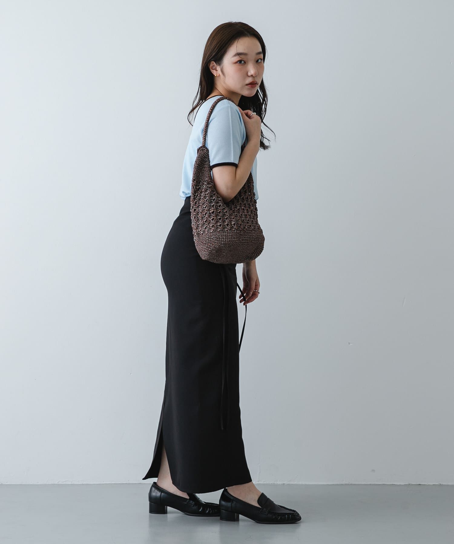 SENSE OF PLACE by URBAN RESEARCH「メタリックヤーンバッグ」|かごバッグ|