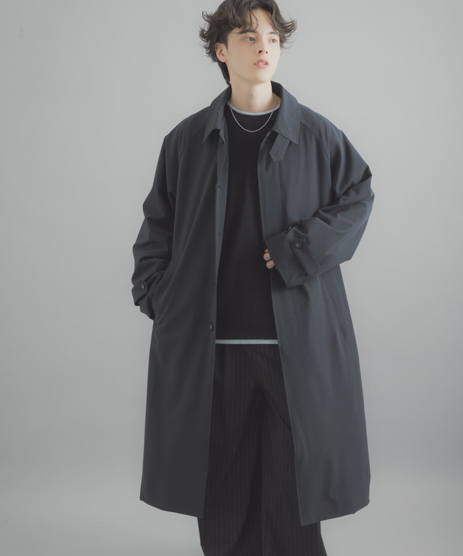 SENSE OF PLACE by URBAN RESEARCH「バルマカーンルーズコート」|ステンカラーコート|