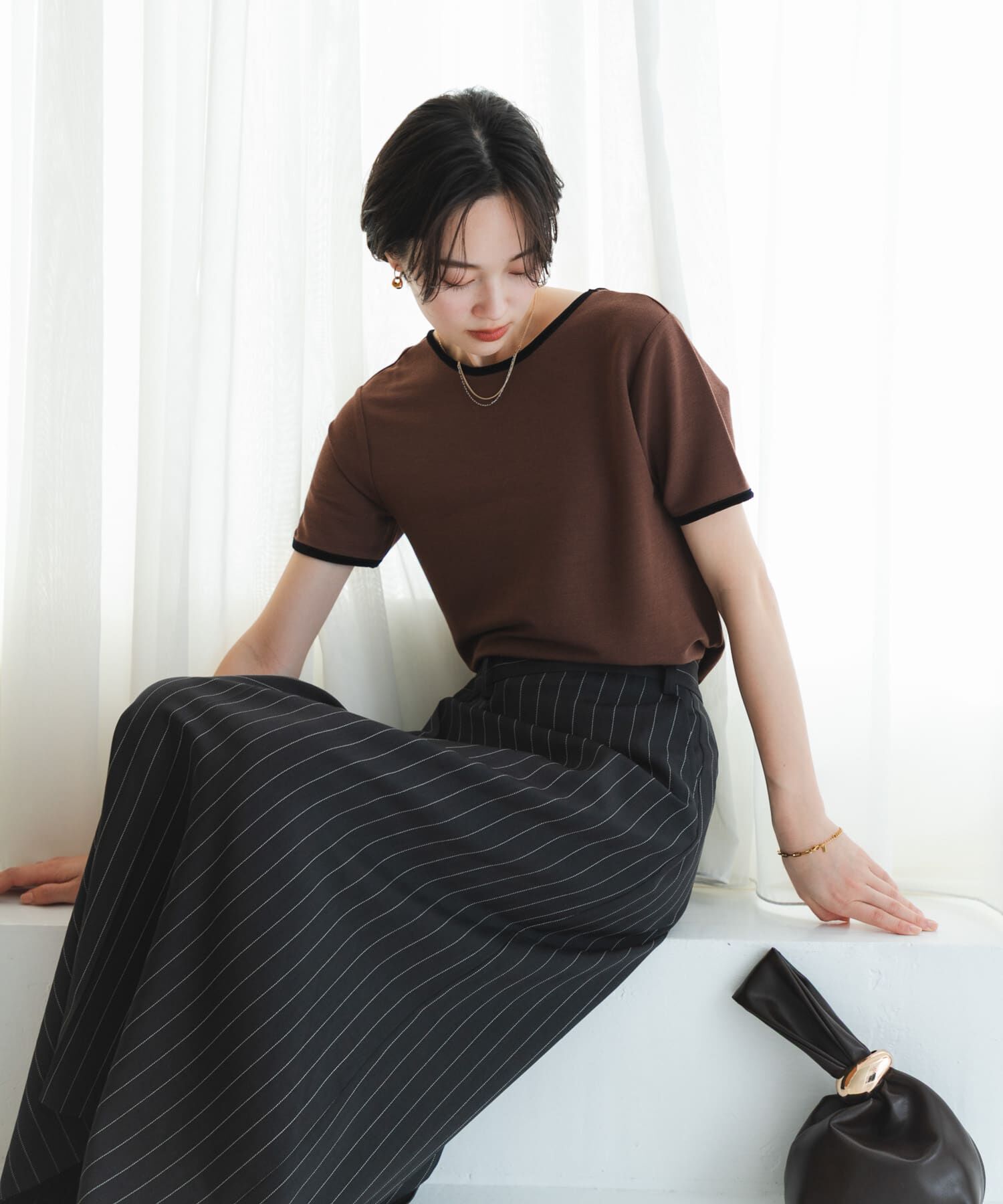 SENSE OF PLACE by URBAN RESEARCH「バックオープンリンガーTシャツ(半袖)」|Tシャツ・カットソー|