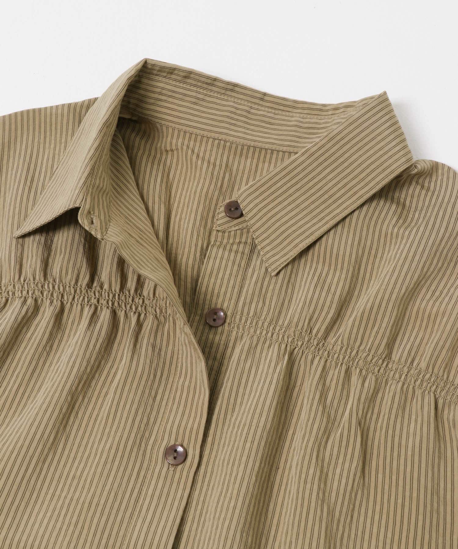 SENSE OF PLACE by URBAN RESEARCH「クロップドペプラムシャーリングシャツ」|シャツ・ブラウス|