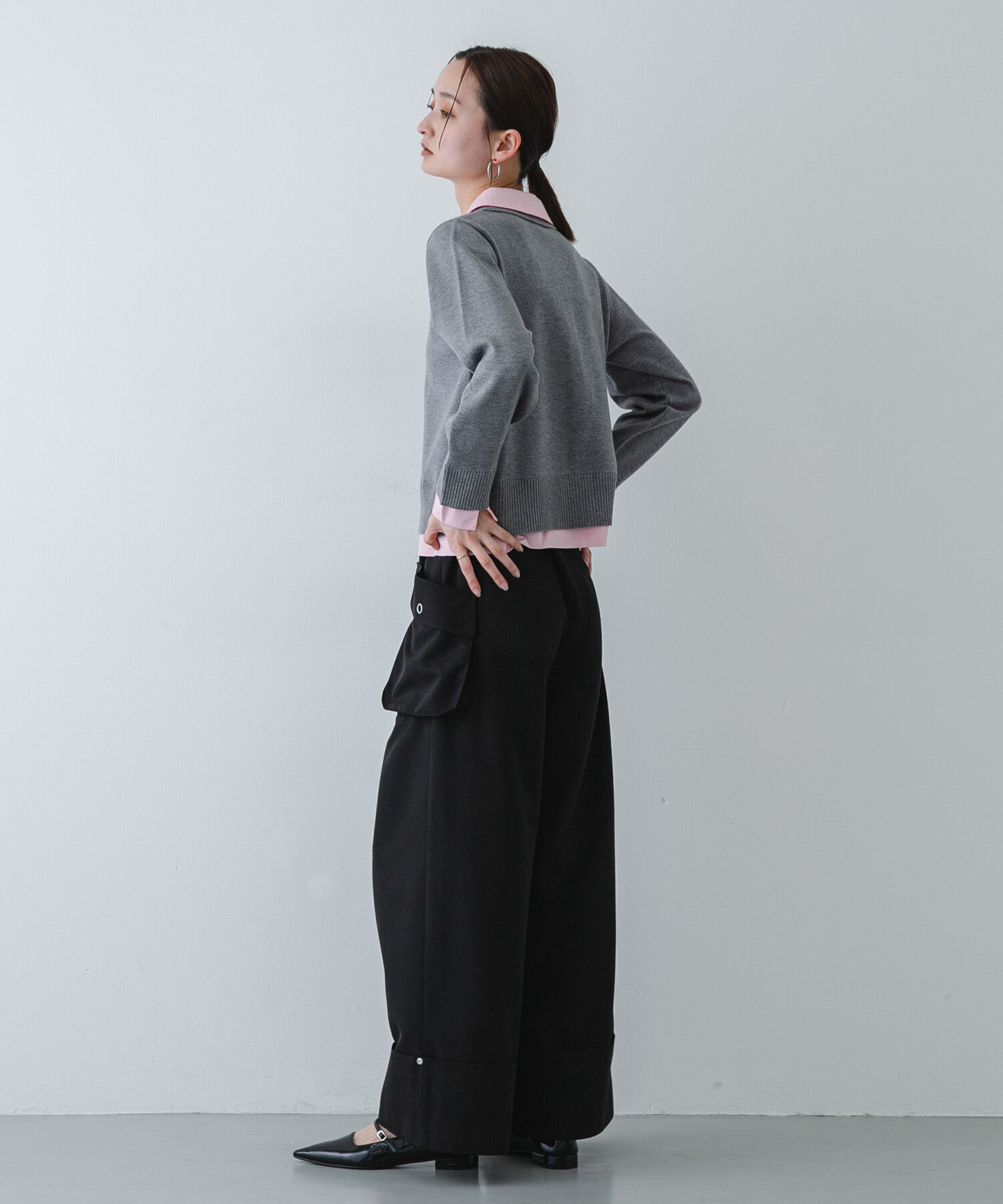 SENSE OF PLACE by URBAN RESEARCH「『洗濯可』プレートツキシャツドッキングニットカーディガン」|ニット・セーター|