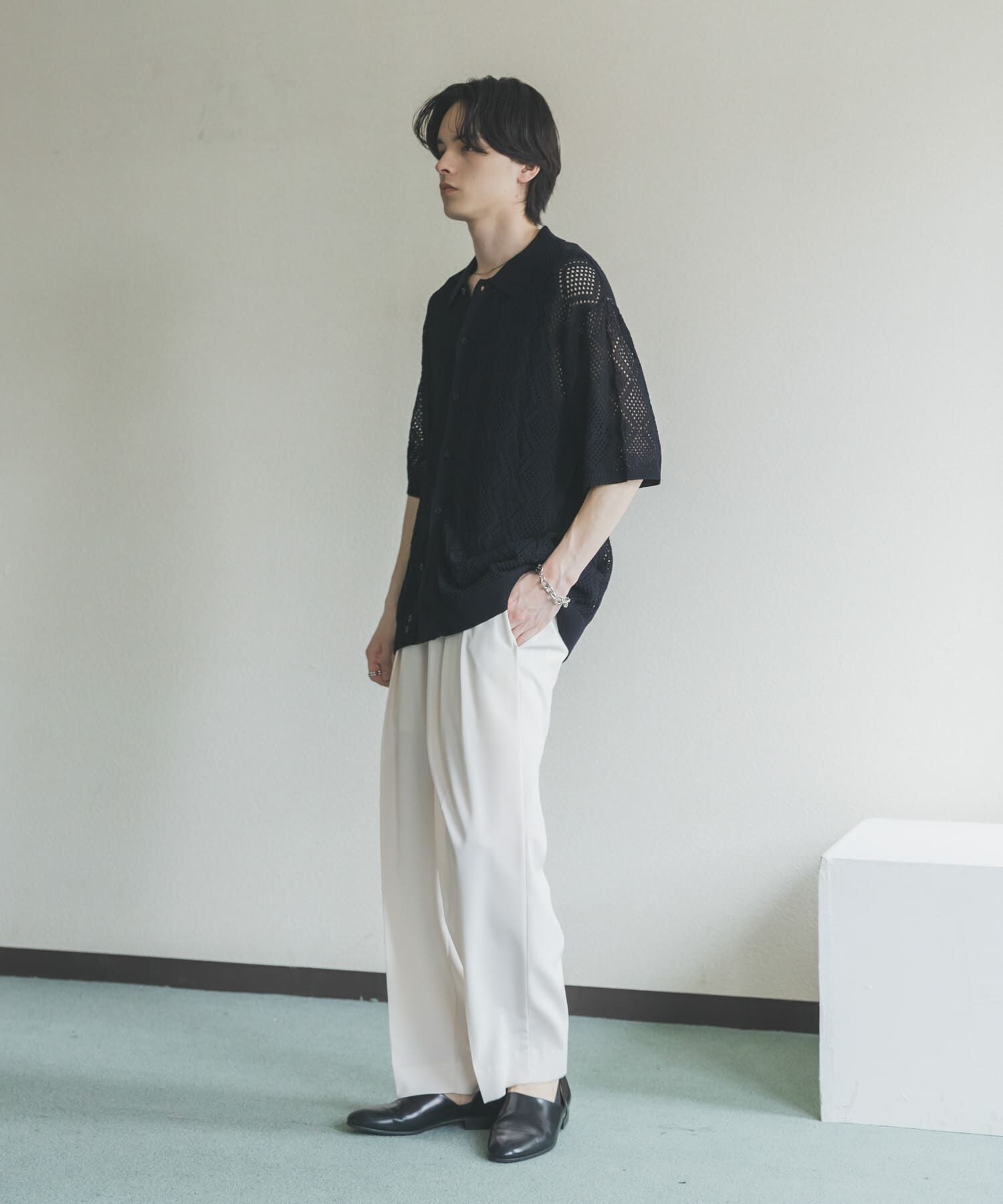 SENSE OF PLACE by URBAN RESEARCH「ドライタッチメッシュシャツカーディガン」|カーディガン|