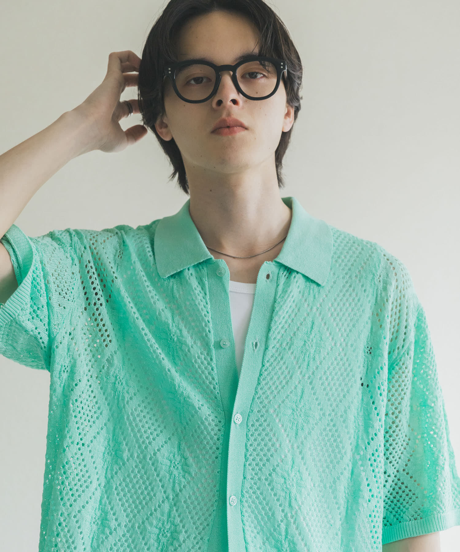 SENSE OF PLACE by URBAN RESEARCH「ドライタッチメッシュシャツカーディガン」|カーディガン|