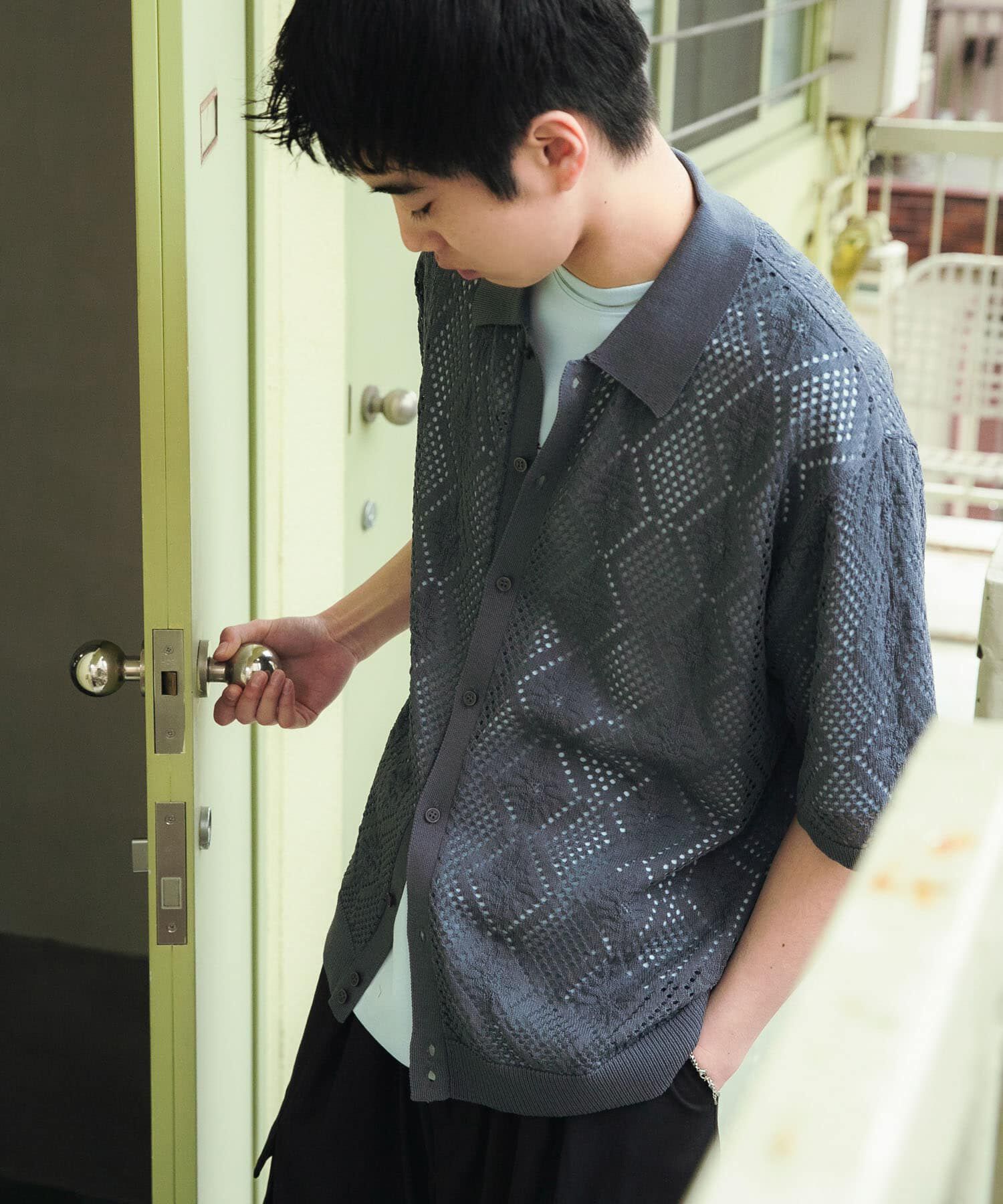 SENSE OF PLACE by URBAN RESEARCH「ドライタッチメッシュシャツカーディガン」|カーディガン|