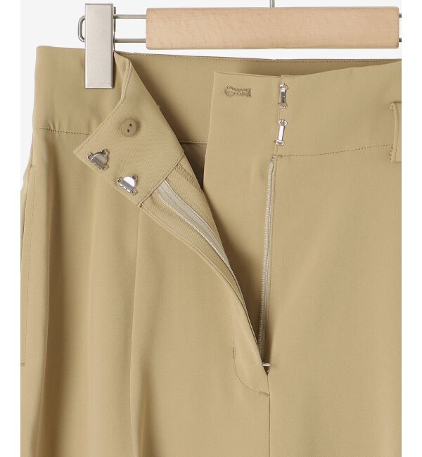 le.coeur blanc「《手洗い可能》ベルト付きハイウエストワイドパンツ」|チノ|