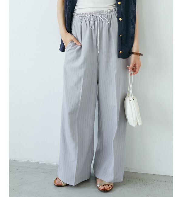  「《さらっとした素材感》タンブラーブッチャーイージーパンツ」|チノ|L/ｸﾞﾚｰ柄