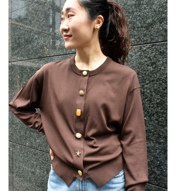  「TORRAZZO DONNA ビジューカーディガン」|カーディガン|