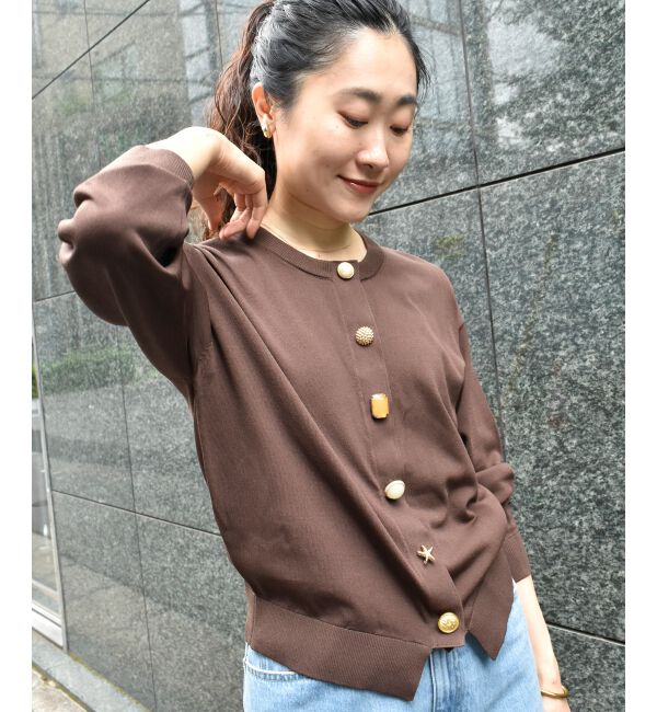 「TORRAZZO DONNA ビジューカーディガン」|カーディガン|