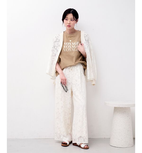  「フラワーメッシュレースカーデ」|カーディガン|