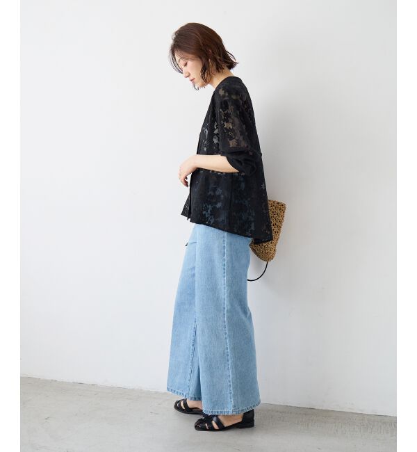  「フラワーメッシュレースカーデ」|カーディガン|