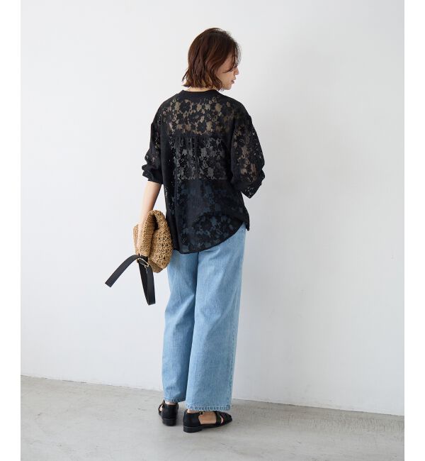  「フラワーメッシュレースカーデ」|カーディガン|