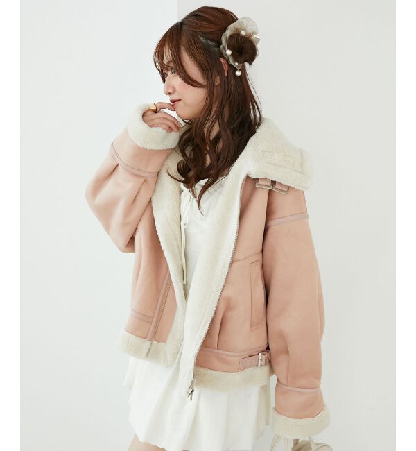  「オーバーサイズボアブルゾン」|ブルゾン・スタジャン|