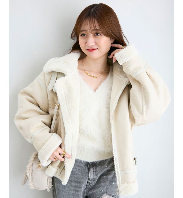  「オーバーサイズボアブルゾン」|ブルゾン・スタジャン|