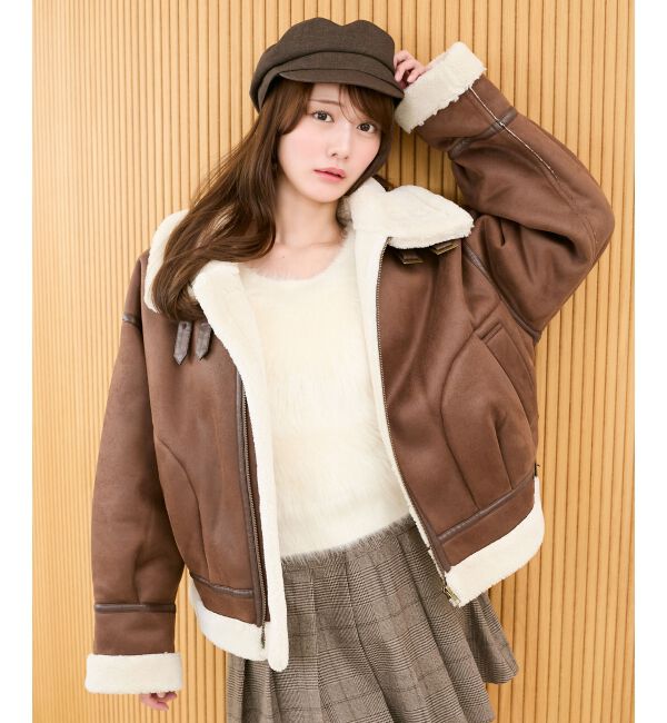  「オーバーサイズボアブルゾン」|ブルゾン・スタジャン|