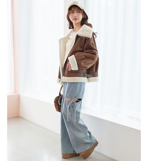  「オーバーサイズボアブルゾン」|ブルゾン・スタジャン|