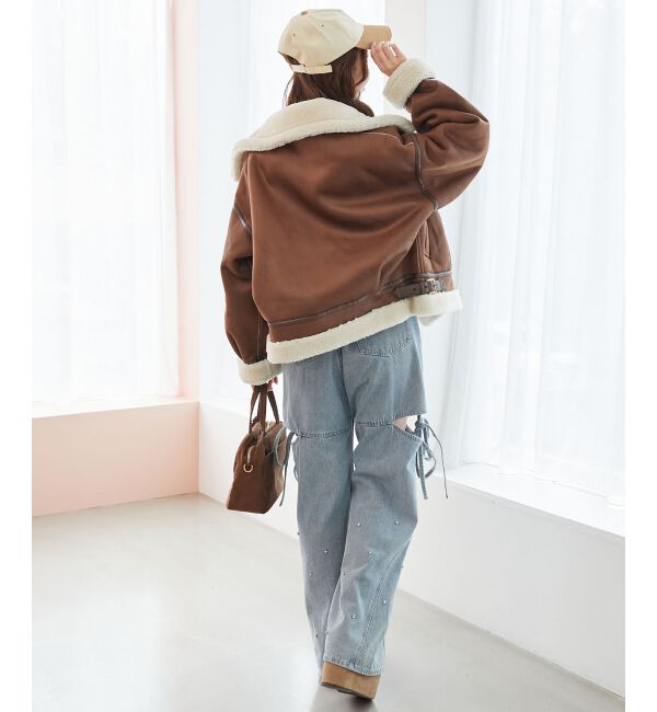  「オーバーサイズボアブルゾン」|ブルゾン・スタジャン|