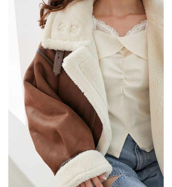  「オーバーサイズボアブルゾン」|ブルゾン・スタジャン|