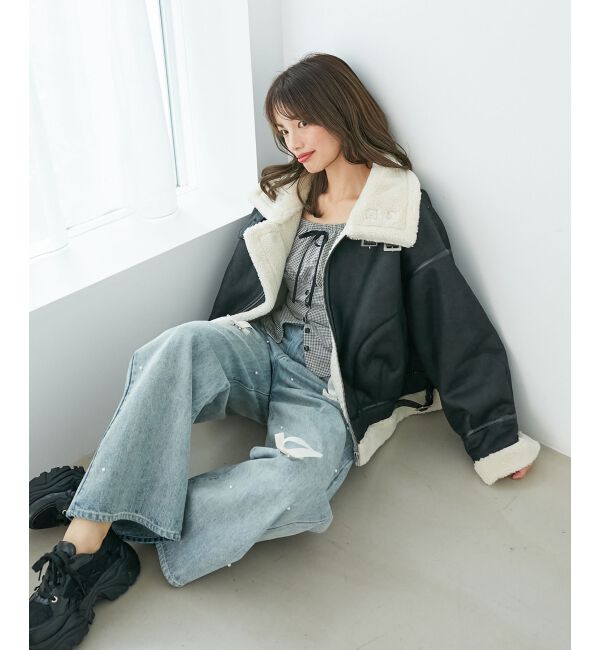  「オーバーサイズボアブルゾン」|ブルゾン・スタジャン|