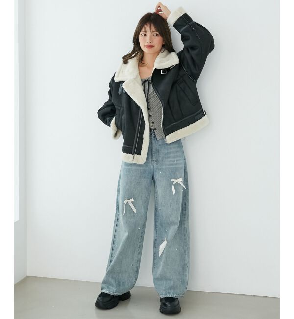  「オーバーサイズボアブルゾン」|ブルゾン・スタジャン|