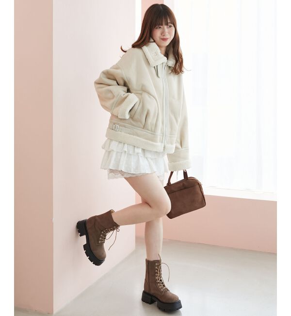  「オーバーサイズボアブルゾン」|ブルゾン・スタジャン|