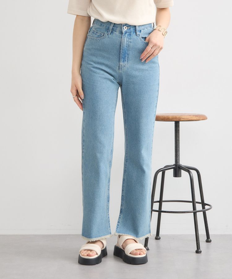 earth music&ecology「カットオフフレアデニムパンツ」|デニム|