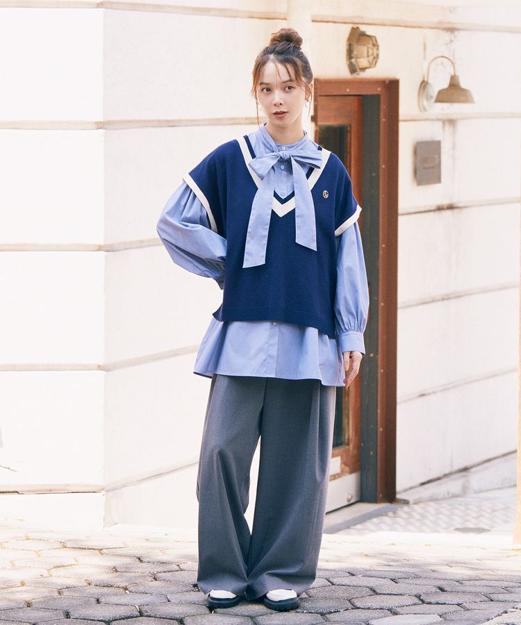 earth music&ecology「2wayボウタイブラウス」|シャツ・ブラウス|