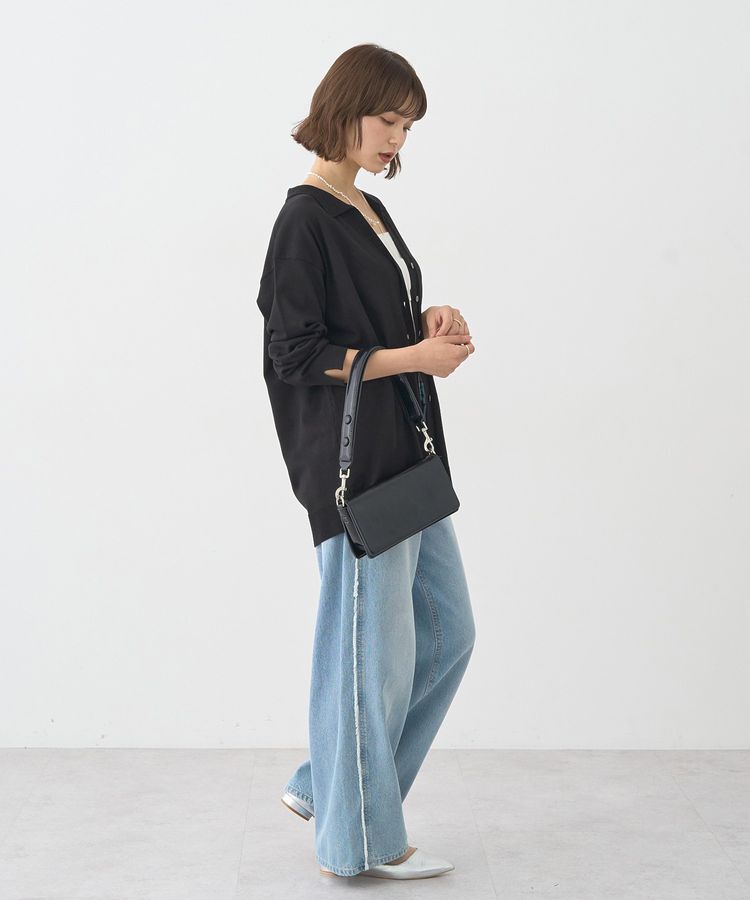 earth music&ecology「袖口スリットスキッパーカーディガン」|カーディガン|